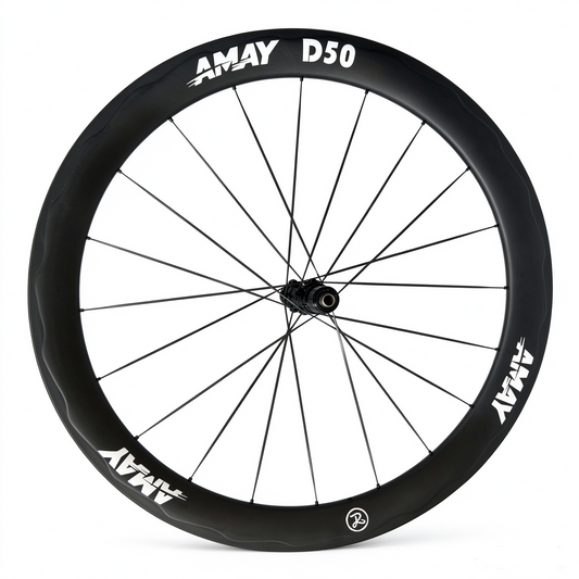 Amay D40/50 980g Full Carbon Wheelset | Aerodynamic Ripple-Profile