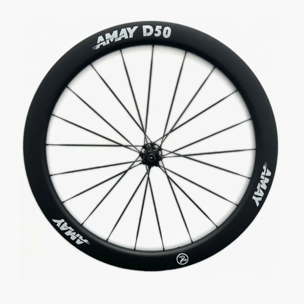 Amay D40/50 980g Full Carbon Wheelset | Aerodynamic Ripple-Profile