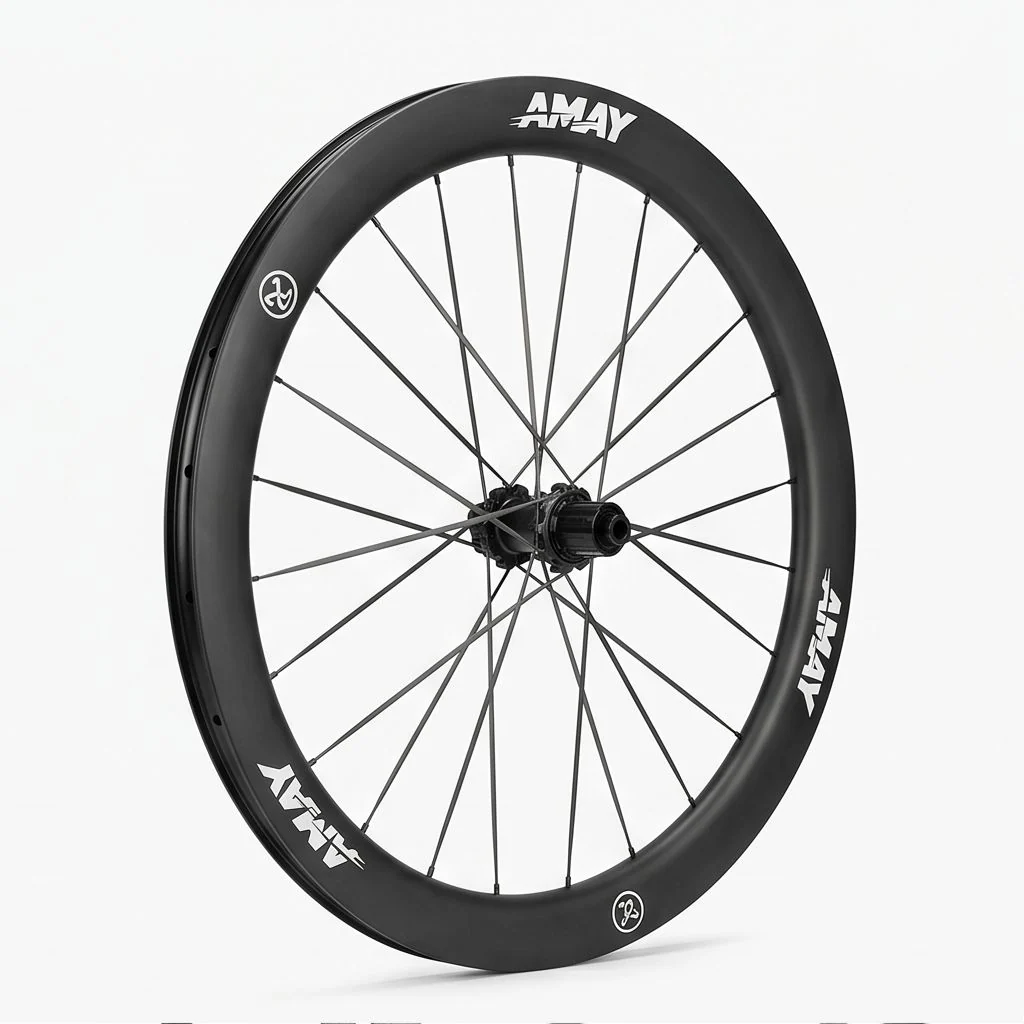 Amay D40/50 980g Full Carbon Wheelset | Aerodynamic Ripple-Profile
