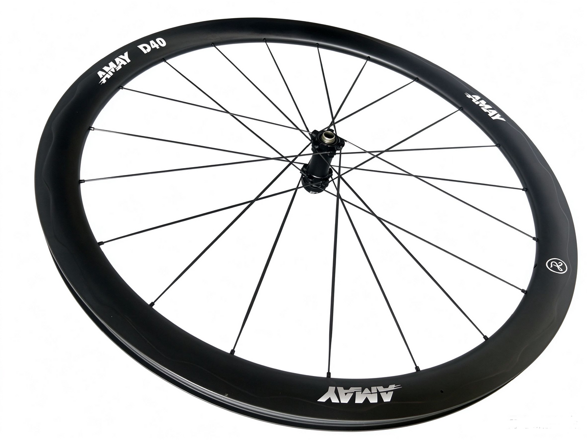 Amay D40 940g Full Carbon Wheelset | Aerodynamic Ripple-Profile